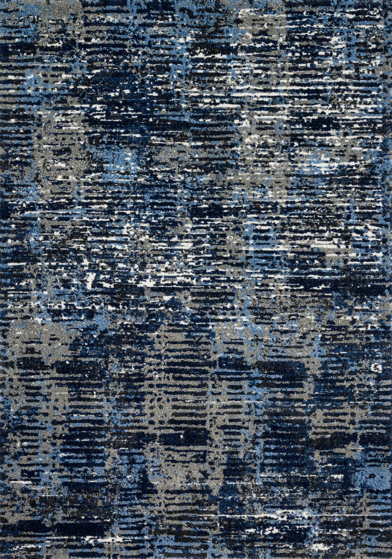 Loloi Rugs Viera Collection Rug in Dark Blue, Grey - 7'7" x 10'6"