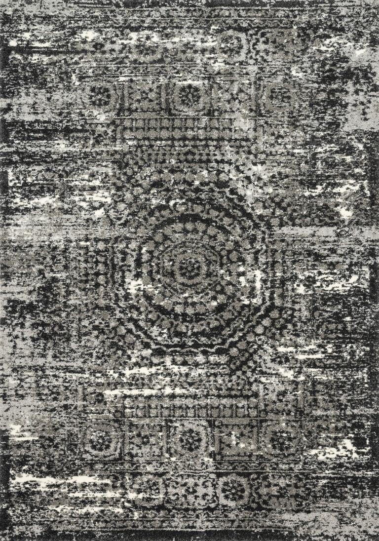 Loloi Rugs Viera Collection Rug in Graphite, Black - 8'11" x 12'5"