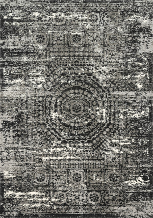 Loloi Rugs Viera Collection Rug in Graphite, Black - 7'7" x 10'6"