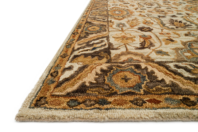 Loloi Rugs Victoria Collection Rug in Ivory, Dk Taupe - 7'9" x 9'9"