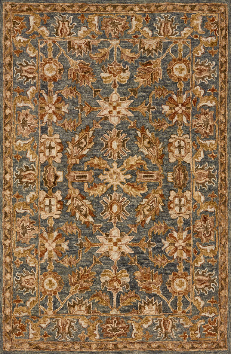 Loloi Rugs Victoria Collection Rug in Slate, Slate - 9'3" x 13'