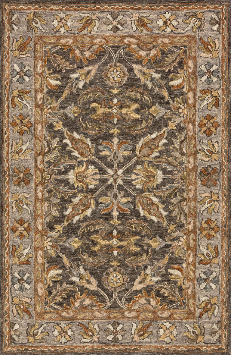 Loloi Rugs Victoria Collection Rug in Dk Taupe, Grey - 9'3" x 13'