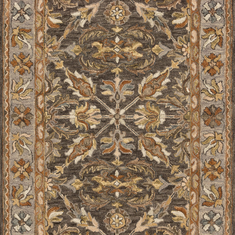 Loloi Rugs Victoria Collection Rug in Dk Taupe, Grey - 7'9" x 9'9"