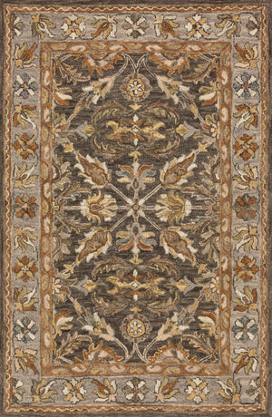 Loloi Rugs Victoria Collection Rug in Dk Taupe, Grey - 7'9" x 9'9"
