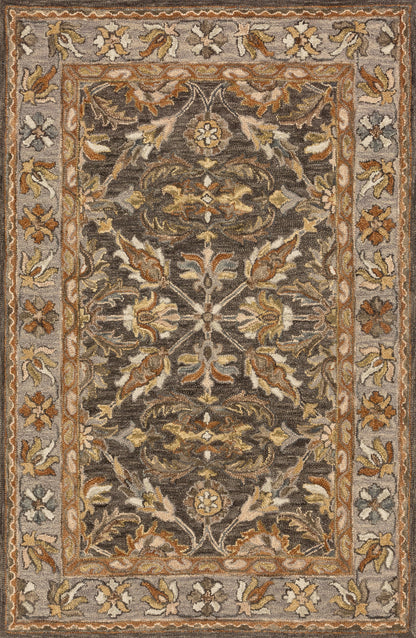 Loloi Rugs Victoria Collection Rug in Dk Taupe, Grey - 7'9" x 9'9"