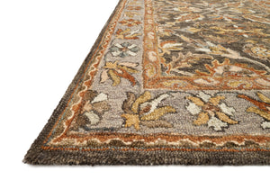 Loloi Rugs Victoria Collection Rug in Dk Taupe, Grey - 9'3" x 13'