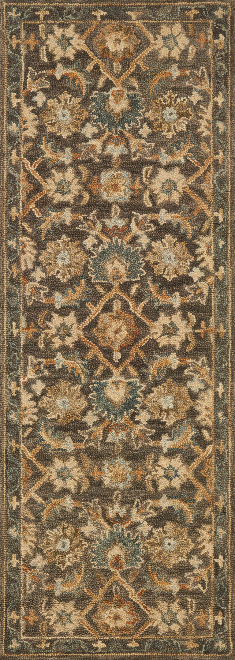 Loloi Rugs Victoria Collection Rug in Dk Taupe, Multi - 9'3" x 13'