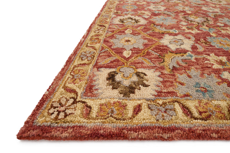 Loloi Rugs Victoria Collection Rug in Terracotta, Gold - 9'3" x 13'