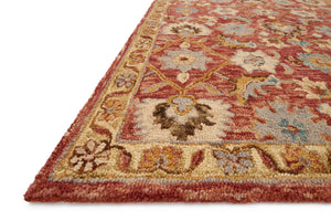 Loloi Rugs Victoria Collection Rug in Terracotta, Gold - 7'9" x 9'9"
