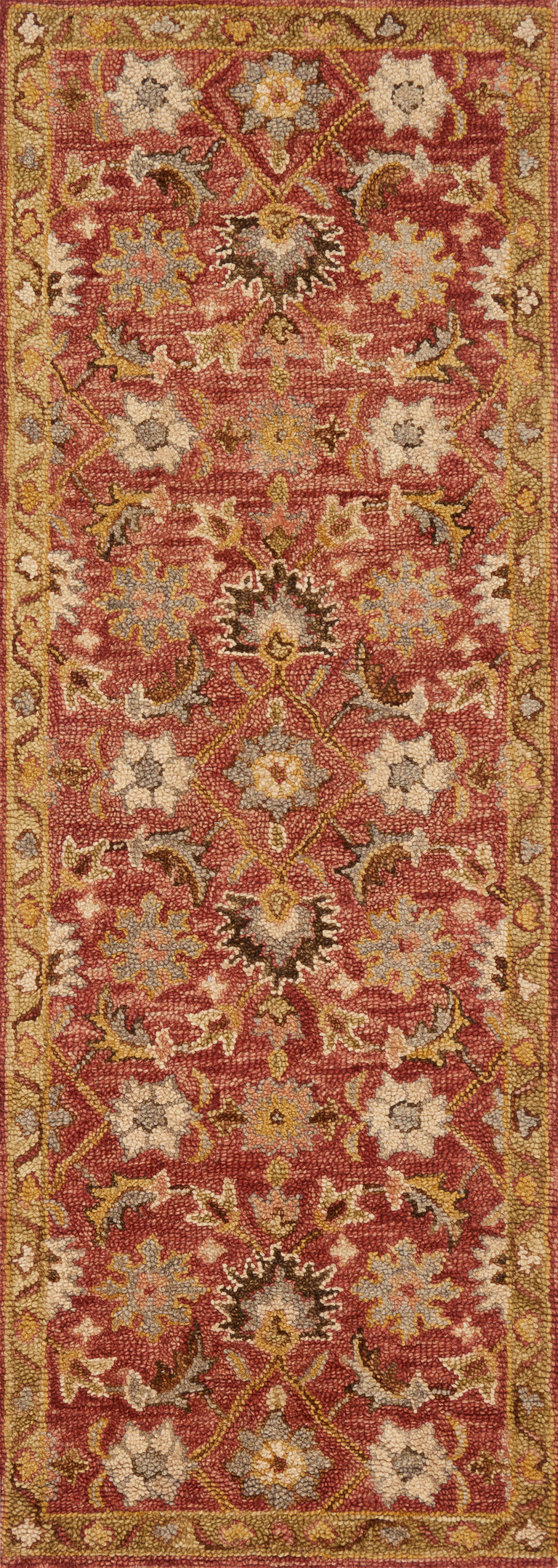 Loloi Rugs Victoria Collection Rug in Terracotta, Gold - 9'3" x 13'