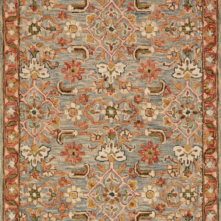 Loloi Rugs Victoria Collection Rug in Slate, Terracotta - 7'9" x 9'9"