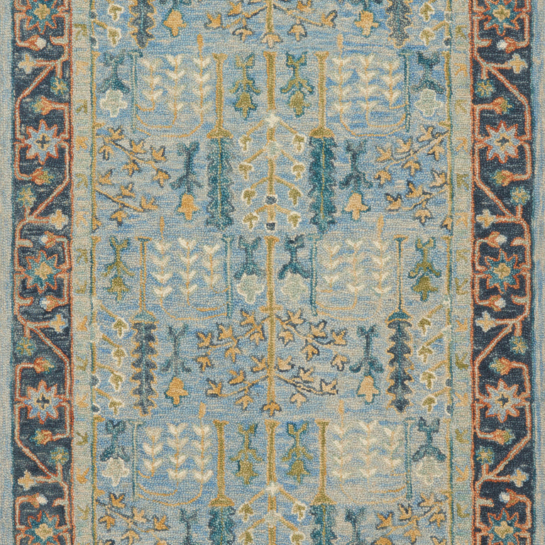 Loloi Rugs Victoria Collection Rug in Lt Blue, Dk Blue - 7'9" x 9'9"