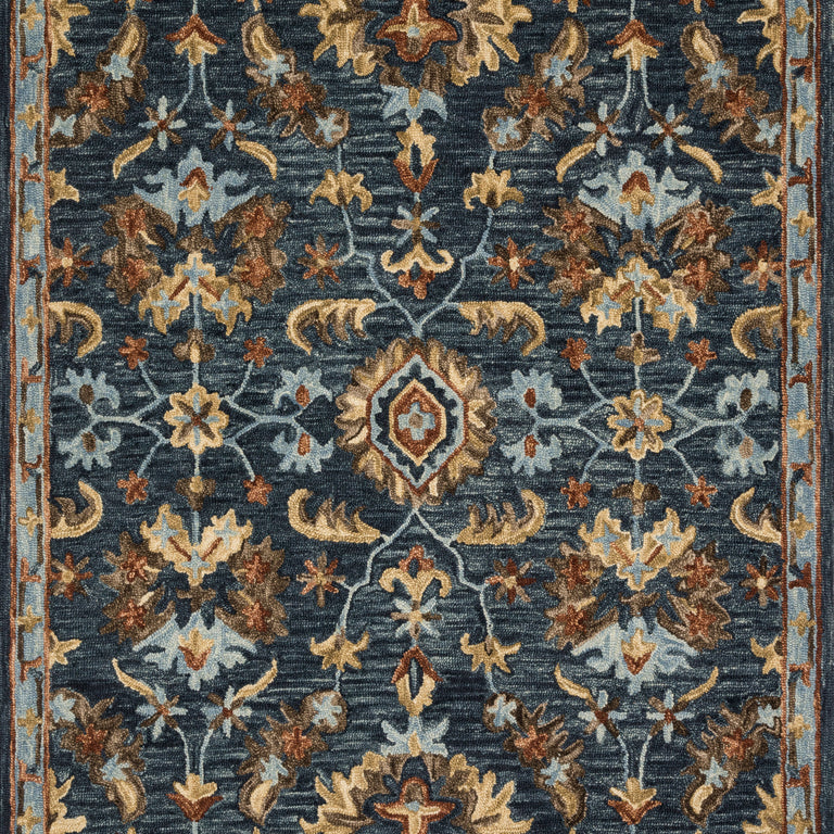 Loloi Rugs Victoria Collection Rug in Denim, Multi - 7'9" x 9'9"