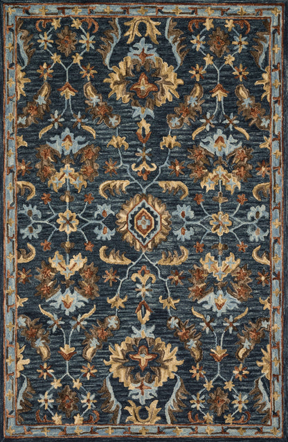 Loloi Rugs Victoria Collection Rug in Denim, Multi - 7'9" x 9'9"
