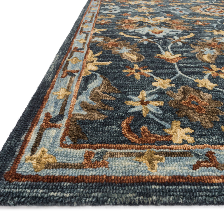 Loloi Rugs Victoria Collection Rug in Denim, Multi - 7'9" x 9'9"