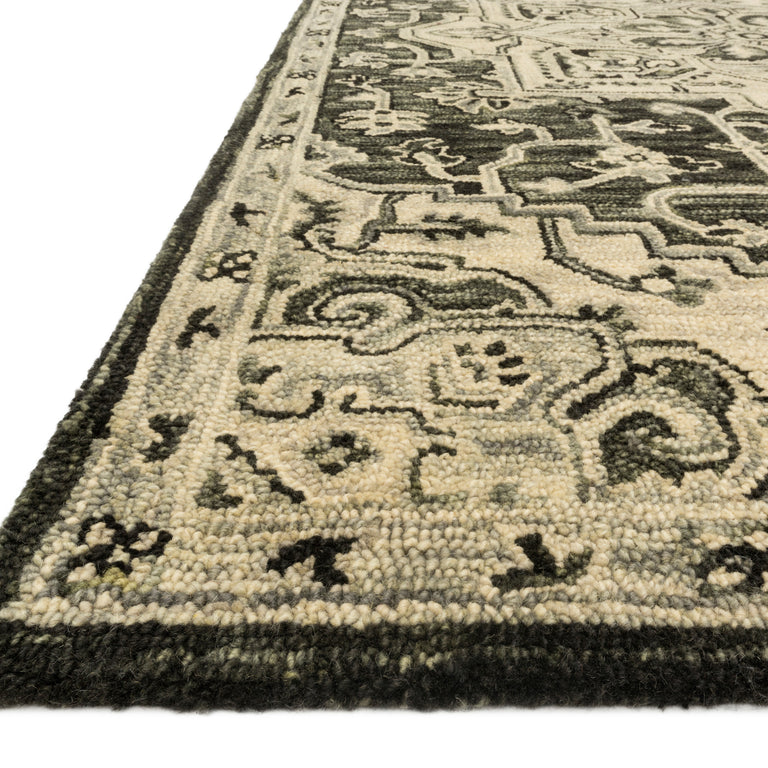 Loloi Rugs Victoria Collection Rug in Charcoal, Lt Grey - 7'9" x 9'9"