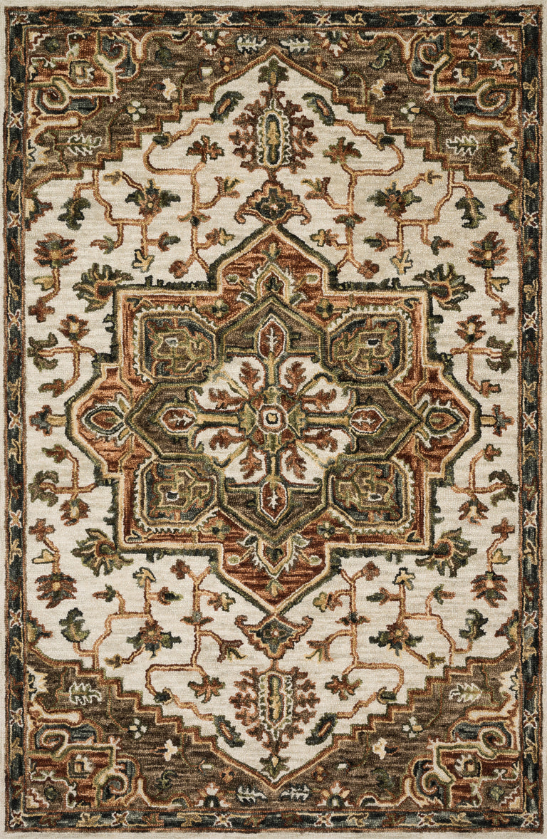 Loloi Rugs Victoria Collection Rug in Ivory, Tobacco - 9'3" x 13'