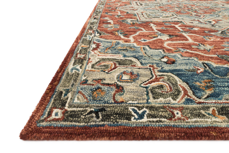 Loloi Rugs Victoria Collection Rug in Red, Multi - 9'3" x 13'