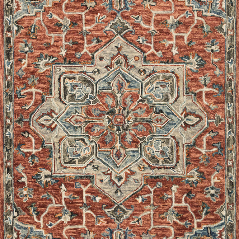 Loloi Rugs Victoria Collection Rug in Red, Multi - 7'9" x 9'9"
