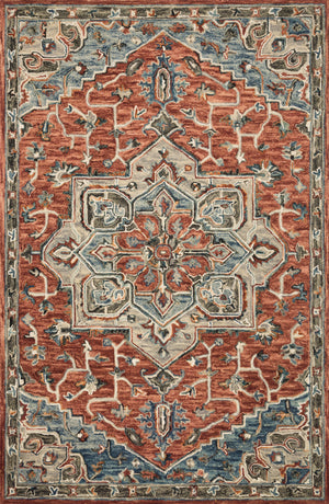 Loloi Rugs Victoria Collection Rug in Red, Multi - 7'9" x 9'9"
