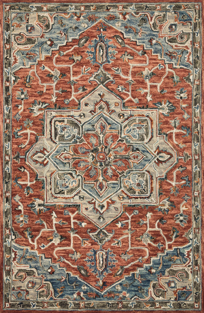 Loloi Rugs Victoria Collection Rug in Red, Multi - 7'9" x 9'9"