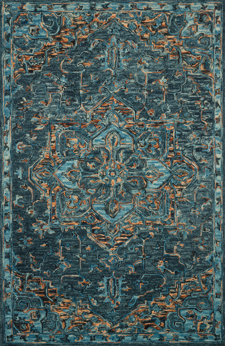 Loloi Rugs Victoria Collection Rug in Teal, Multi - 9'3" x 13'