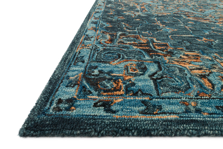Loloi Rugs Victoria Collection Rug in Teal, Multi - 9'3" x 13'