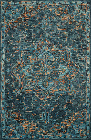 Loloi Rugs Victoria Collection Rug in Teal, Multi - 7'9" x 9'9"