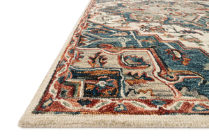 Loloi Rugs Victoria Collection Rug in Blue, Red - 7'9" x 9'9"
