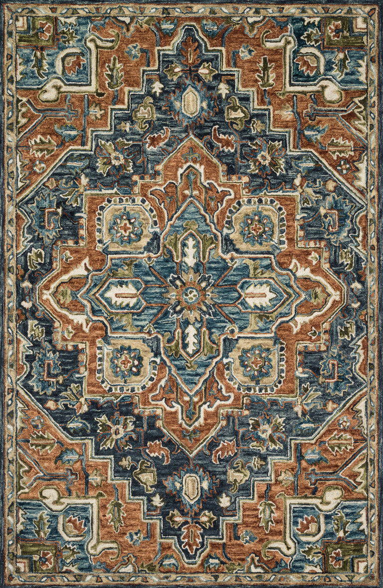 Loloi Rugs Victoria Collection Rug in Rust, Multi - 9'3" x 13'