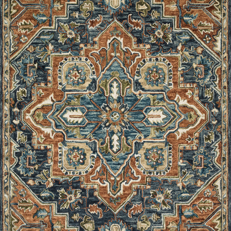 Loloi Rugs Victoria Collection Rug in Rust, Multi - 7'9" x 9'9"