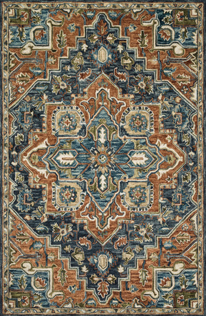 Loloi Rugs Victoria Collection Rug in Rust, Multi - 7'9" x 9'9"