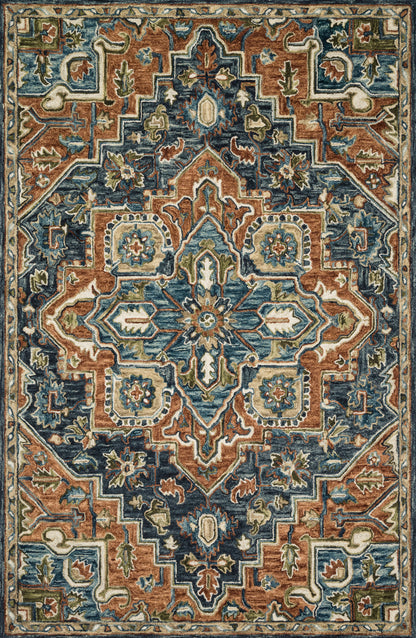 Loloi Rugs Victoria Collection Rug in Rust, Multi - 7'9" x 9'9"