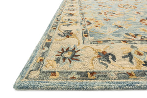 Loloi Rugs Victoria Collection Rug in Lt. Blue, Natural - 7'9" x 9'9"