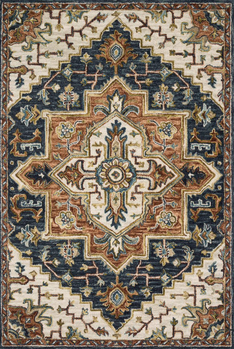 Loloi Rugs Victoria Collection Rug in Blue, Multi - 9'3" x 13'