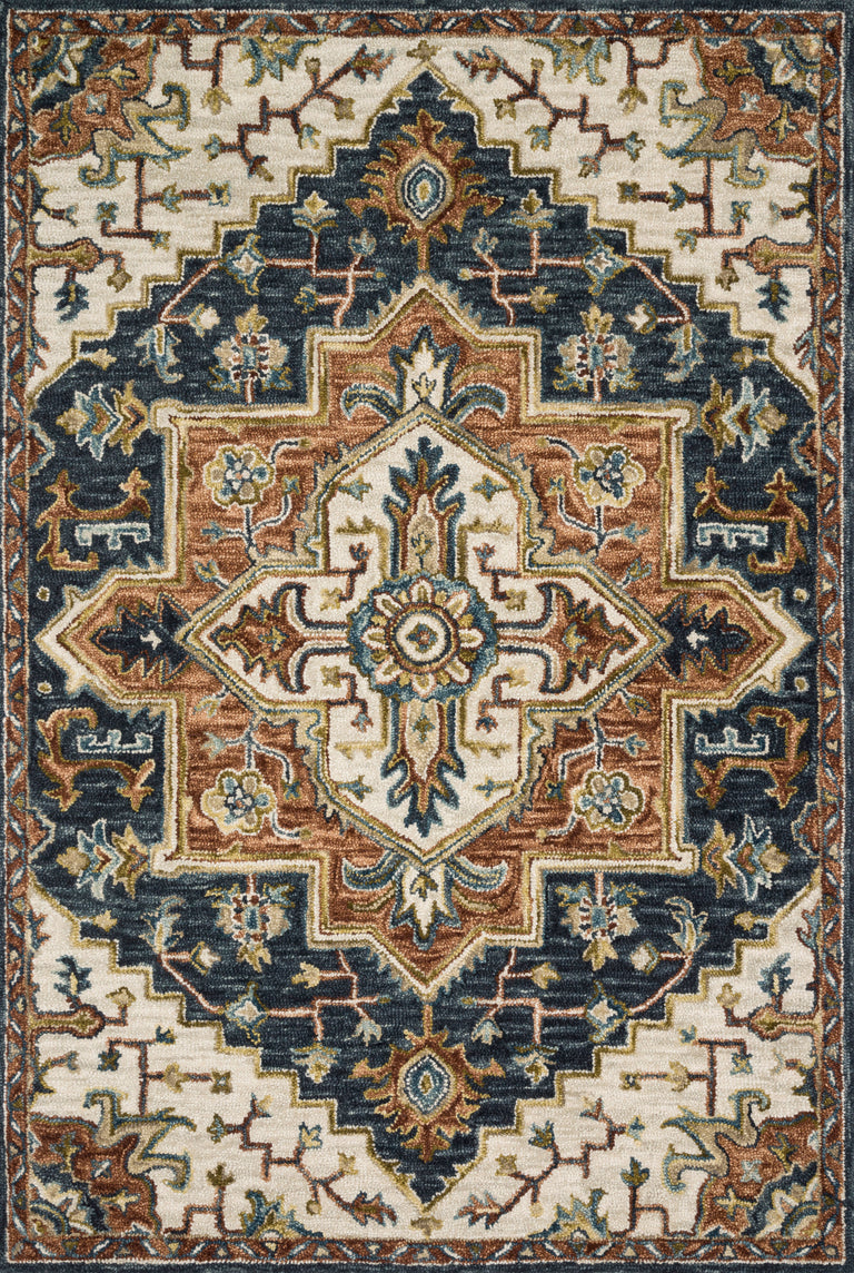 Loloi Rugs Victoria Collection Rug in Blue, Multi - 7'9" x 9'9"