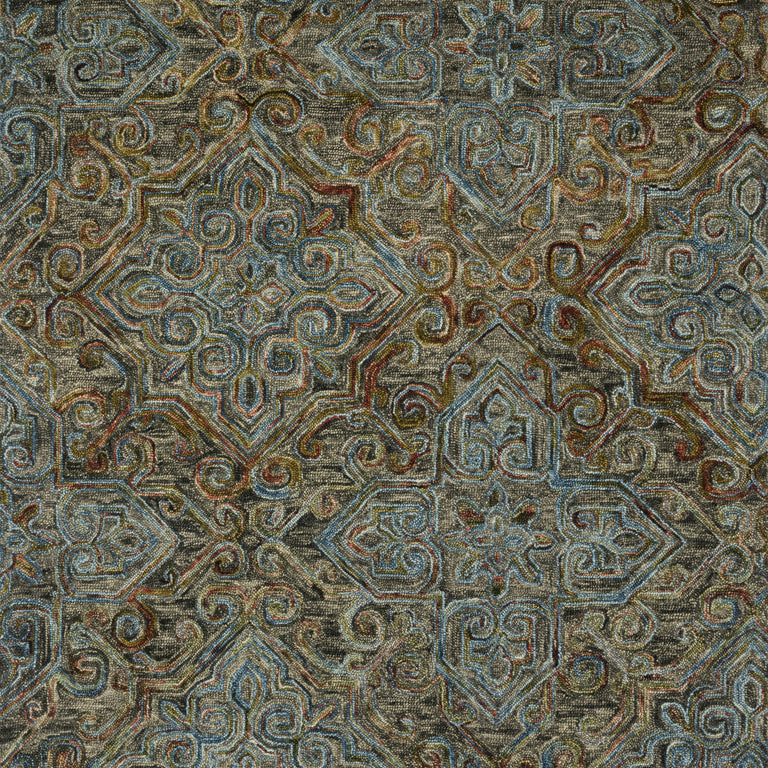 Loloi Rugs Victoria Collection Rug in Charcoal, Multi - 7'9" x 9'9"