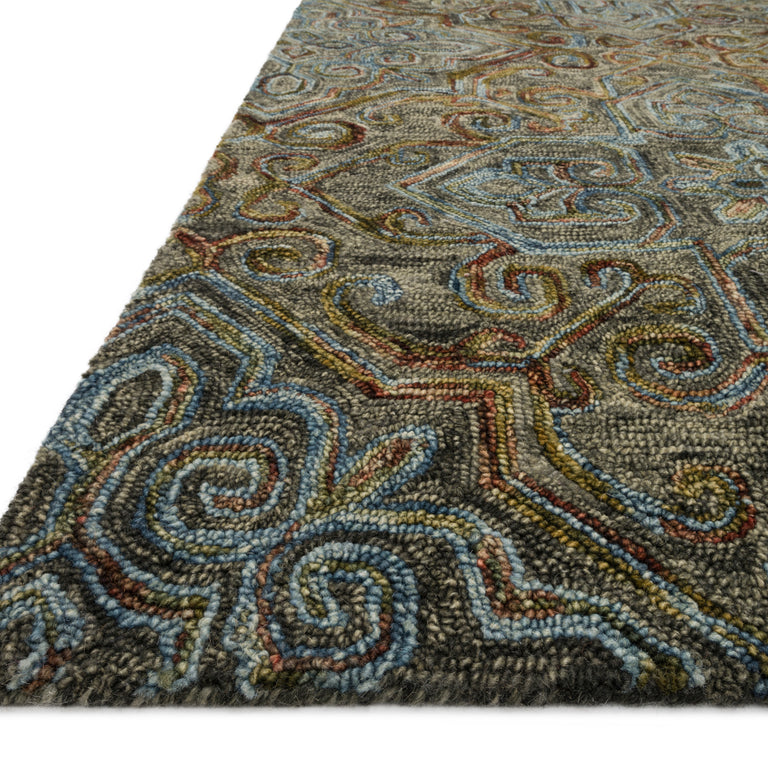 Loloi Rugs Victoria Collection Rug in Charcoal, Multi - 7'9" x 9'9"