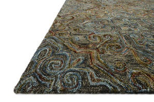 Loloi Rugs Victoria Collection Rug in Charcoal, Multi - 7'9" x 9'9"
