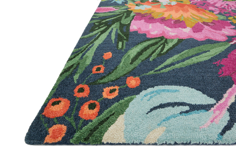 Loloi Rugs Wild Bloom Collection Rug in Midnight, Plum - 7'9" x 9'9"