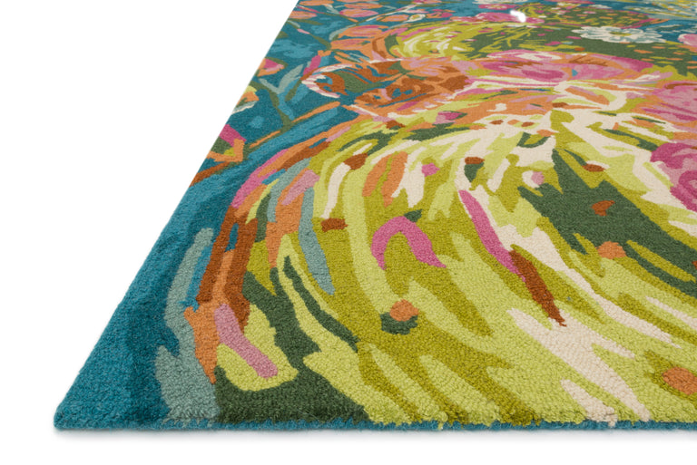 Loloi Rugs Wild Bloom Collection Rug in Ocean, Multi - 7'9" x 9'9"