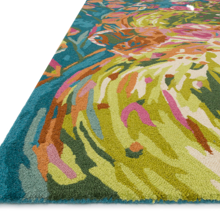 Loloi Rugs Wild Bloom Collection Rug in Ocean, Multi - 5' x 7'6"