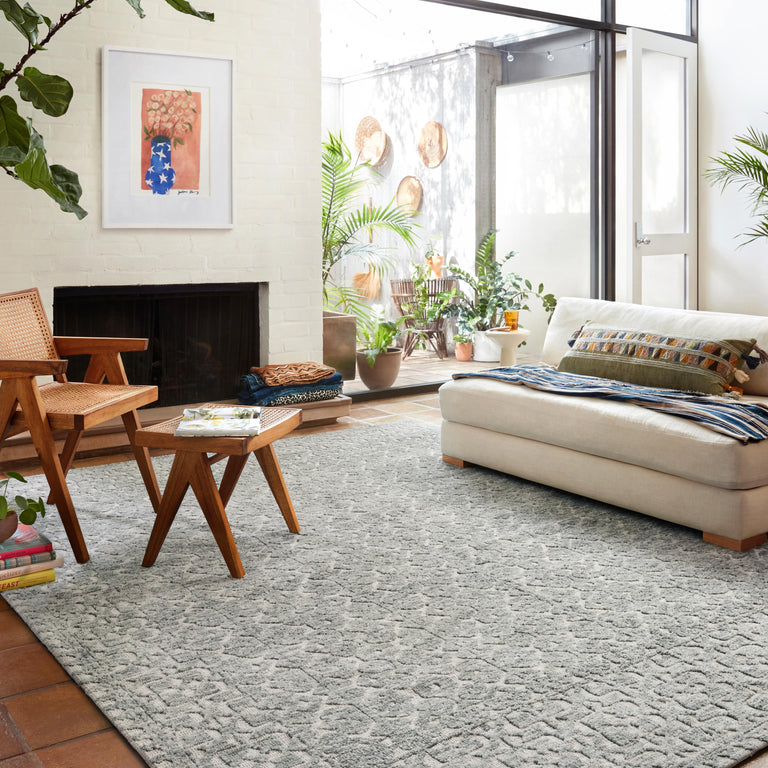Loloi Rugs Yeshaia Collection Rug in Sand, Pebble - 9'3" x 13'