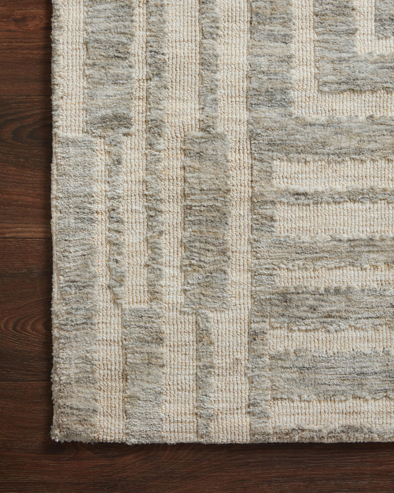 Loloi Rugs Yeshaia Collection Rug in Oatmeal, Silver - 8'6" x 12'