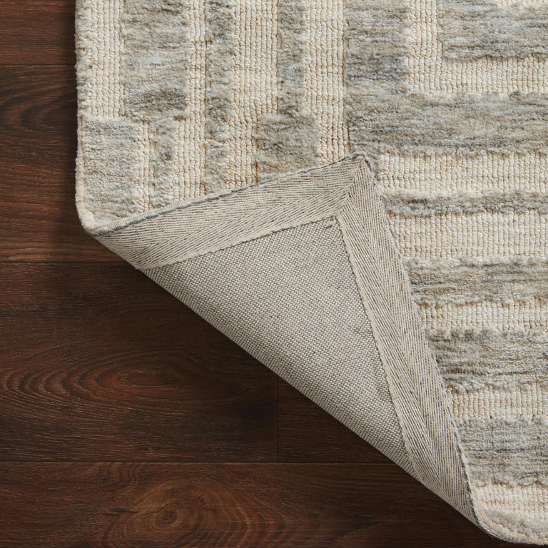 Loloi Rugs Yeshaia Collection Rug in Oatmeal, Silver - 8'6" x 12'