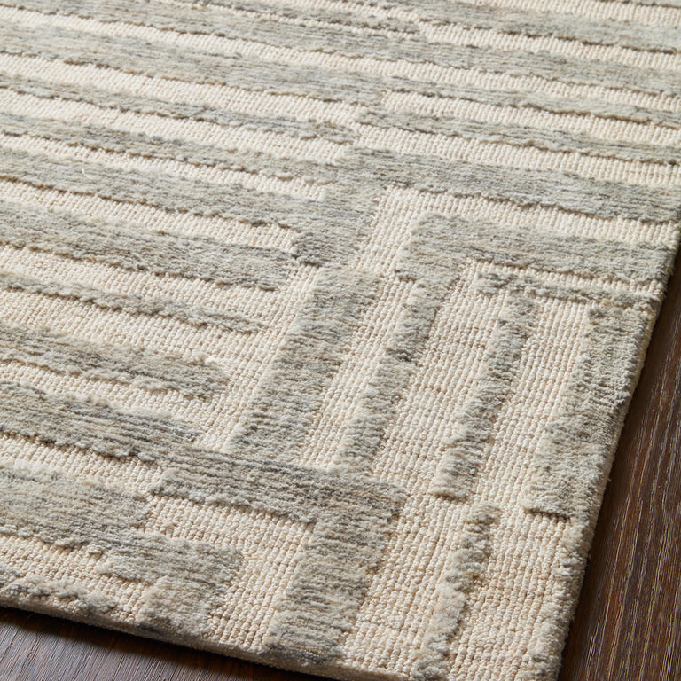 Loloi Rugs Yeshaia Collection Rug in Oatmeal, Silver - 8'6" x 12'