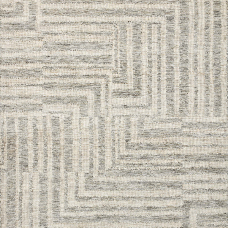 Loloi Rugs Yeshaia Collection Rug in Oatmeal, Silver - 8'6" x 12'