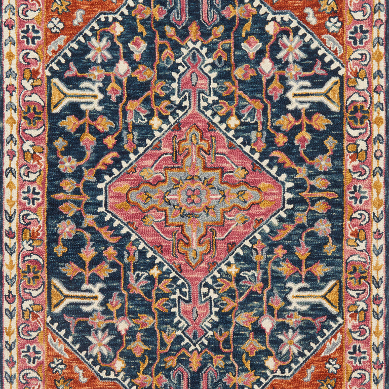 Loloi Rugs Zharah Collection Rug in Navy, Multi - 7'9" x 9'9"