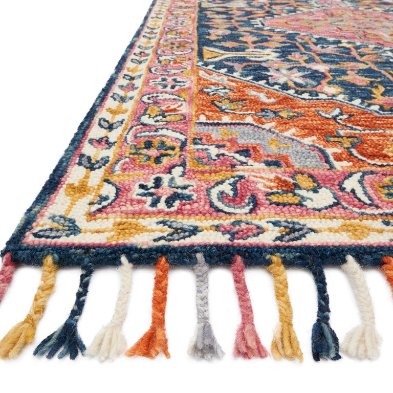 Loloi Rugs Zharah Collection Rug in Navy, Multi - 7'9" x 9'9"