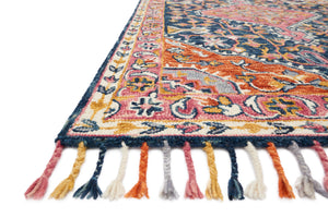 Loloi Rugs Zharah Collection Rug in Navy, Multi - 7'9" x 9'9"